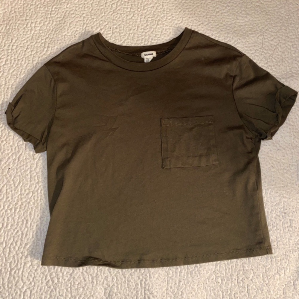 Camo Green Crop Top